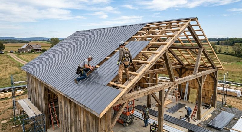 Barn Roof Construction in Moultonborough, NH