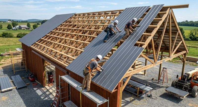 Barn Roof Construction in Moultonborough, NH