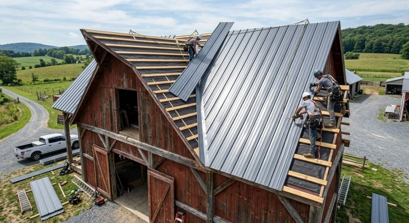 Barn Roof Construction in Moultonborough, NH
