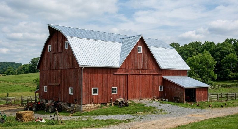 Barn Roof Replacement in Conway, NH