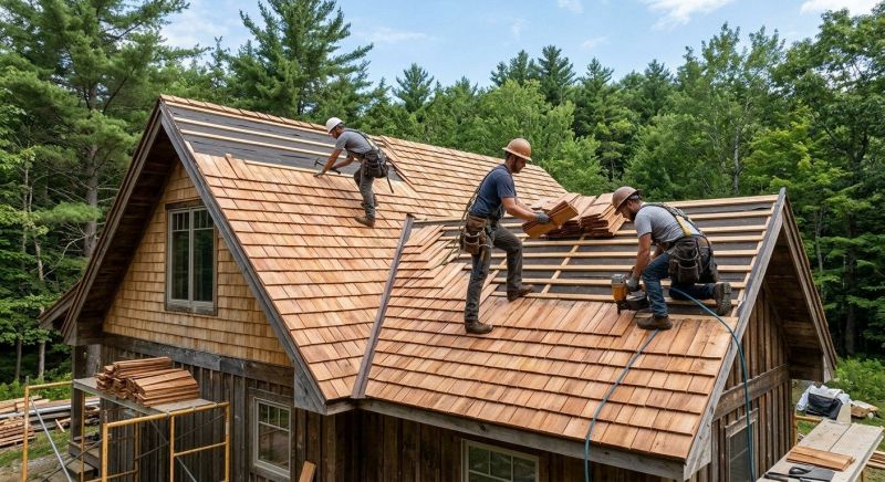 Cedar Roof Installation in Acton, ME