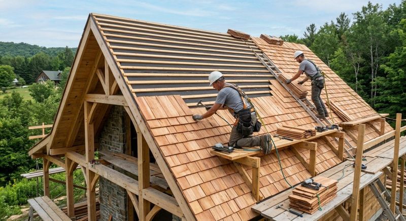 Cedar Roof Installation in Conway, NH