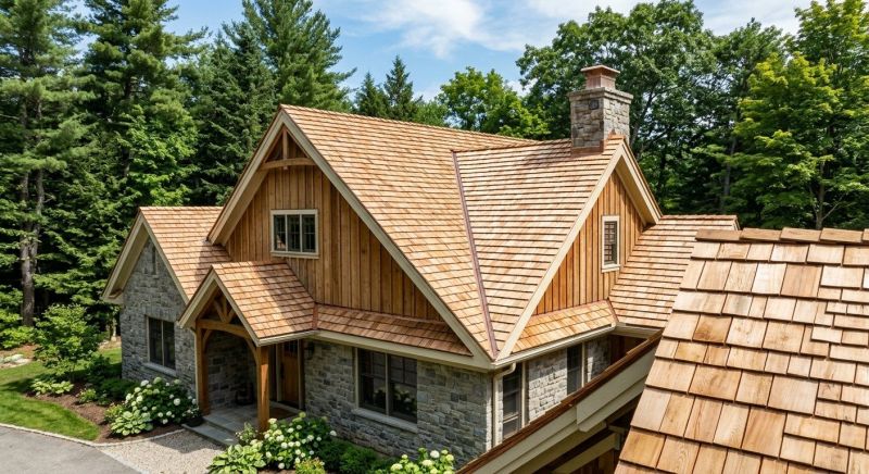 Cedar Shake Roof Construction in Tamworth, NH