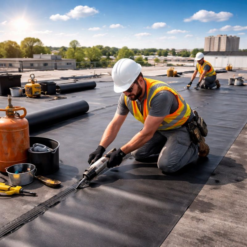 Rubber Roof Installation in Moultonborough, NH