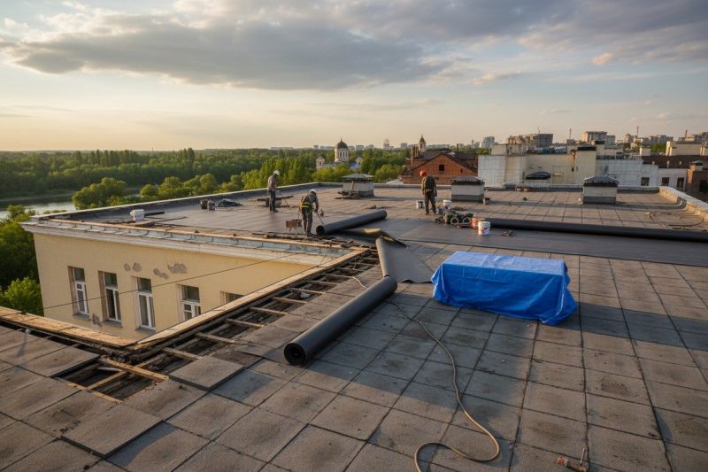 Single Ply Roof Replacement in Plymouth, NH