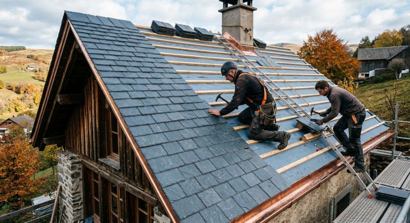 Slate Roof Construction in East Wakefield, NH