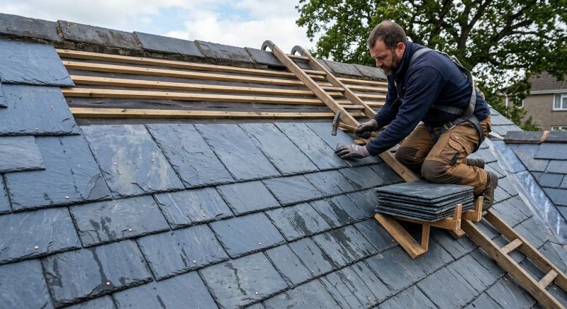 Slate Roof Installation in Acton, ME
