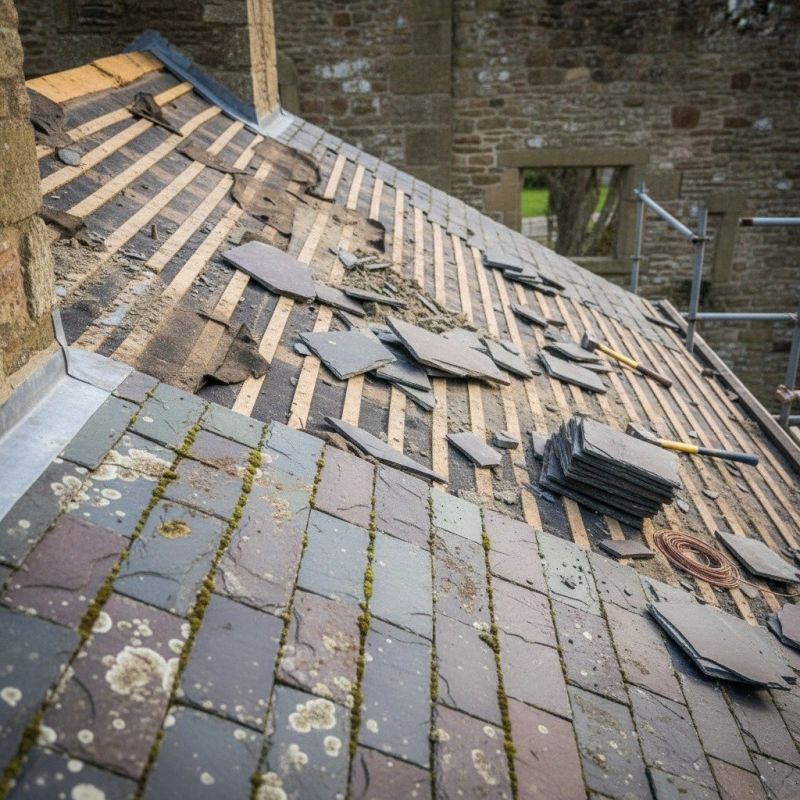 Slate Roof Replacement in Eaton Center, NH