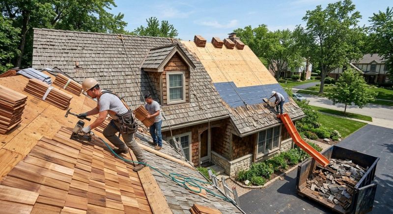 Wood Shake Roof Replacement in Canterbury, NH