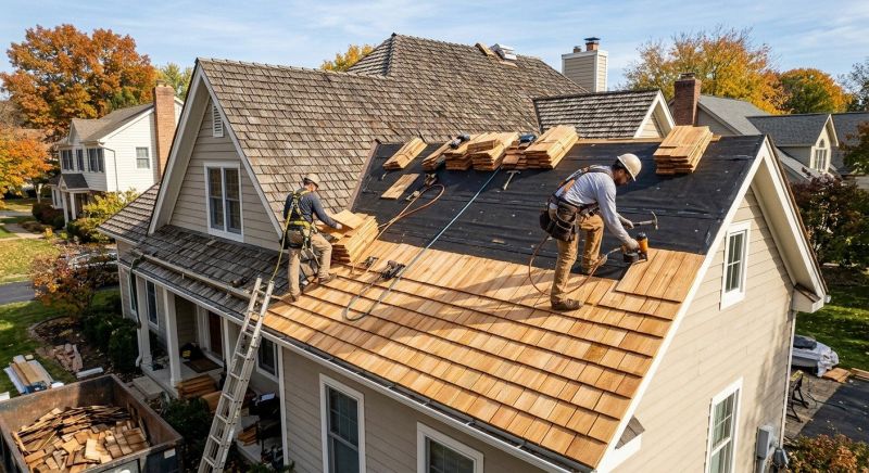 Wood Shake Roof Replacement in Tilton, NH
